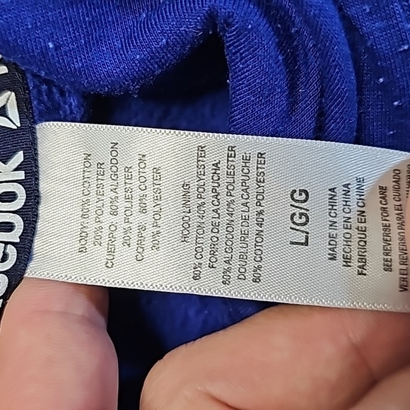 REEBOK large blue hoodie - Picture 6 of 6